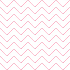 Watercolor seamless pattern with horizontal zig zags. Modern striped background, hand drawn.
