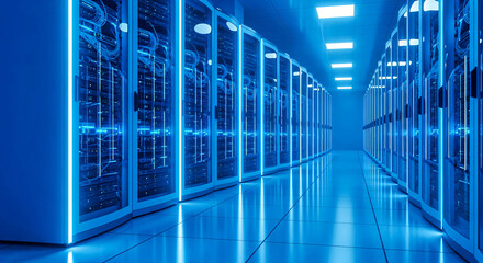 Server Room: Blue Data Center Infrastructure