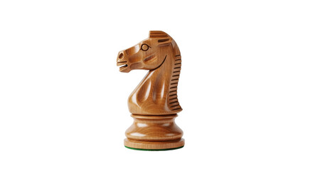 Isolated chess knight piece on white background