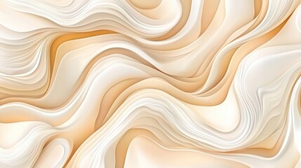 Obraz premium Abstract Fluid Artwork in Neutral Tones: An abstract and captivating artwork, featuring flowing, fluid shapes in serene neutral tones. The design exudes an elegant and organic aesthetic.