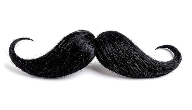 Black mustache on white background. (1)