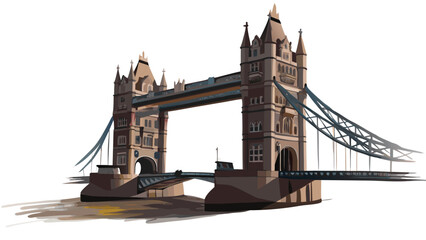  tower bridge in london color drawing