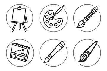 set of vector icons of tools