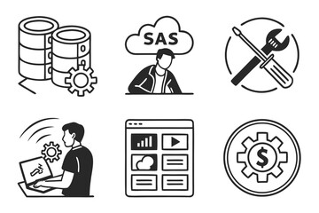 set of business people icons