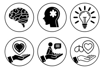 set of icons of women