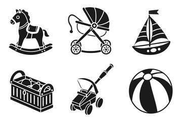 set of travel icons vector