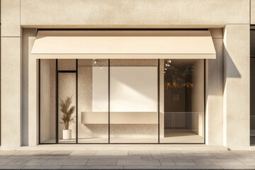 Urban neutral design storefront