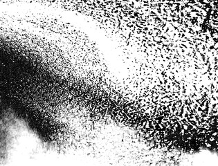 Dust flying in the wind on a transparent background