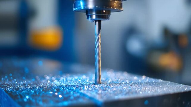 Precision CNC micro drilling on multilayer boards with a cooling mist.