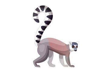 vector cartoon animal isolated on transparent background. 