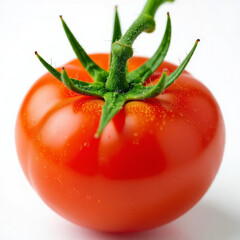 Illustration of fresh tomato on white background, isolated on white background