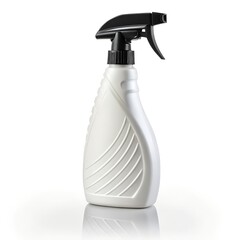 White Plastic Spray Bottle with Black Cap