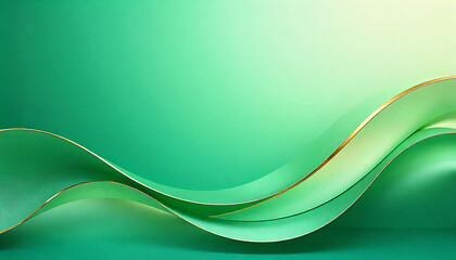Obraz premium Elegant Green to Gold Gradient Background