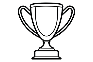 Outlined Image of a TwoHandled Trophy Cup on a Rectangular Base