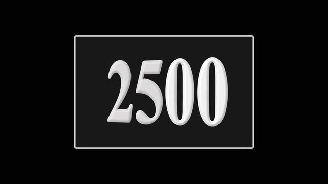 Celebrating 2500 A Symbol of Achievement Achieving 2500 A New Chapter Begins on with black background.