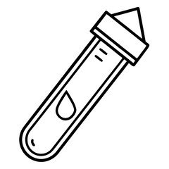 Minimalist Blood Test Tube Icon Design