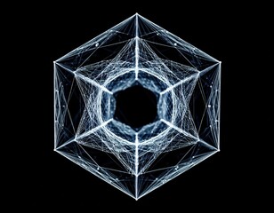 Abstract Hexagonal Geometric Pattern Design