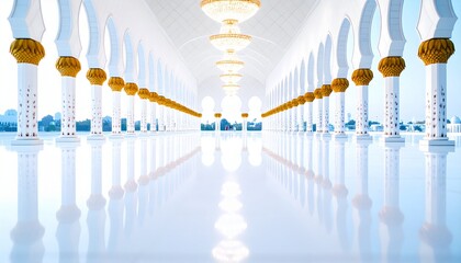 Grand Hall Chandelier Reflection