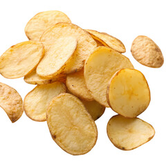 Crispy Potato Slices on transparent background