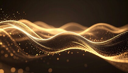 Golden Abstract Wave Design Background