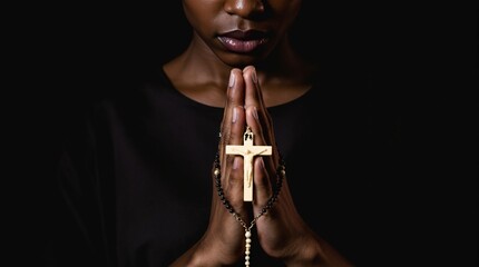 a woman praying