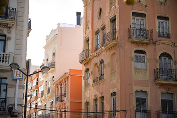 View from the beautiful streets of Valencia, general city scene