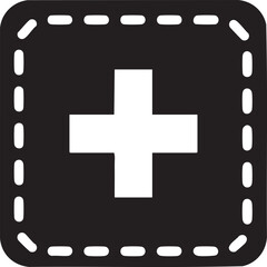 Fototapeta premium Medical Cross Patch Icon