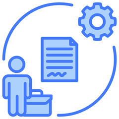 Supplier Management Blue Icon
