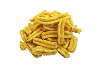 besan sev indian street food on white background 