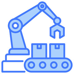 Manufacturing Blue Icon