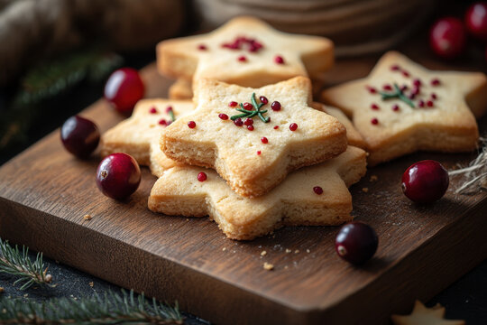 Crance cookies with cranberries and white chocolate chips on a baking sheet.