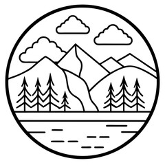 Overcast Weather Outline Vector