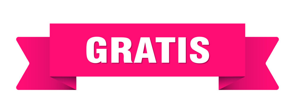 gratis ribbon isolated on transparent background. gratis ribbon