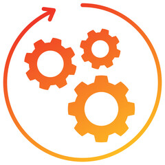 Integration Glyph Gradient Icon