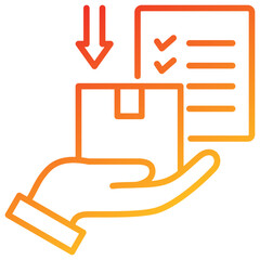 Goods Receiving Line Gradient Icon