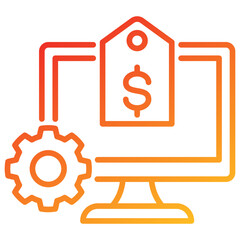 Asset Management Line Gradient Icon