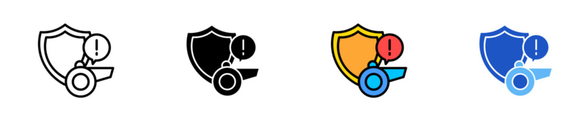 Whistleblower Protection  Icon Set Multiple Style Collection
