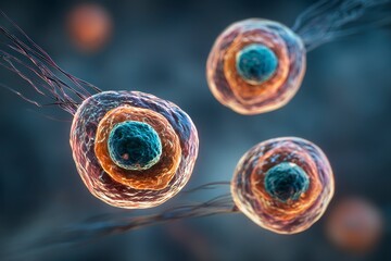 Microscopic cells with intricate structures