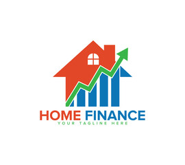 Finance home business logo design, Vector image