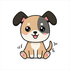 Obraz premium Adorable cartoon dog character design for advertising