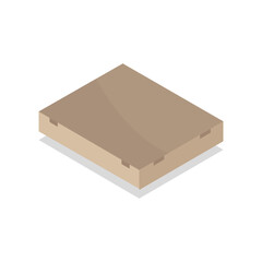 Illustrated isometric pizza box Vector