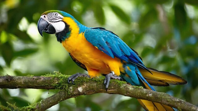 blue and yellow macaw