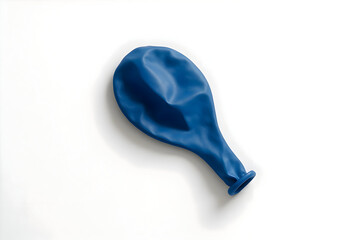 Sadness deflated blue balloon