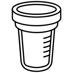 Urine Collection Container Minimalist Vector
