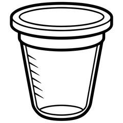 Urine Collection Container Minimalist Vector