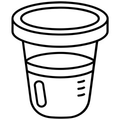Urine Collection Container Minimalist Vector