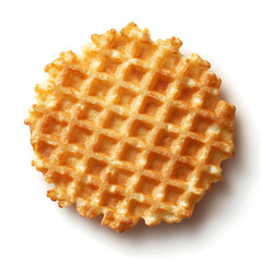 Golden Brown Waffle with Grid Pattern
