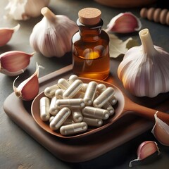 Garlic extract capsules 