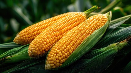 freshn corn with leaves