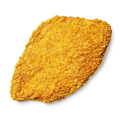 Crispy Breaded Cutlet Isolated on White Background
